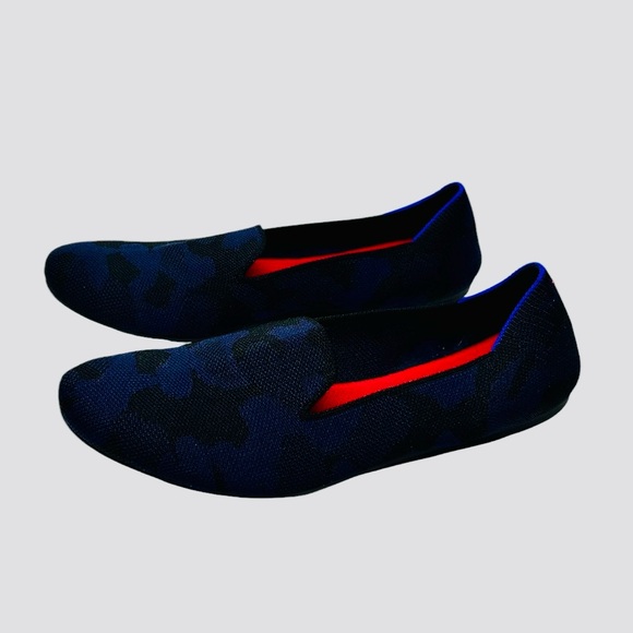 Rothy’s Midnight Navy camo flats loafers size 8.5 - Picture 3 of 6